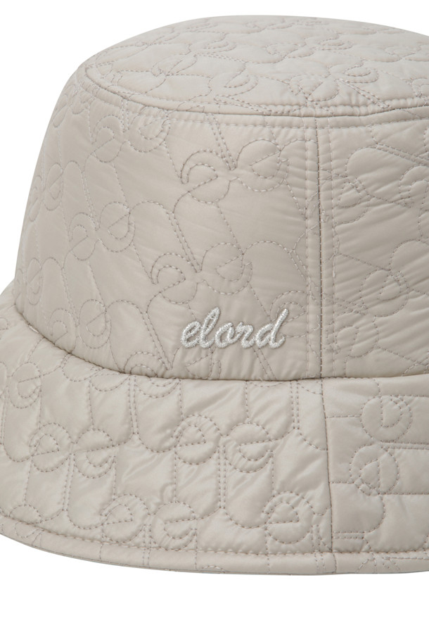 ELORD - 모자 - WOMEN QUILTED BUCKET HAT(Beige)