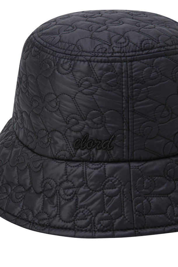 ELORD - 모자 - WOMEN QUILTED BUCKET HAT(Black)