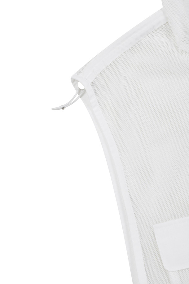 ELORD - 베스트 - [ONLINE EXCLUSIVE] Elysee Edit3. MESH HOODIE BIB(White)