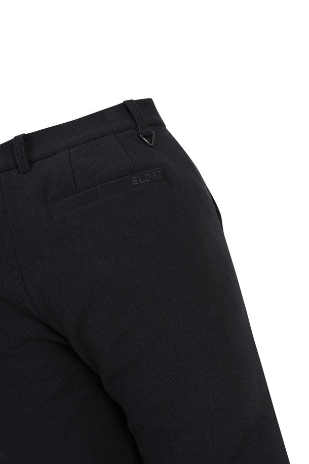 ELORD - 롱팬츠 - VERTICAL WARM TRICOT PANTS(Black)