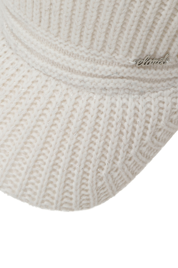 ELORD - 모자 - WOMEN KNIT MIXED HAT(Ivory)