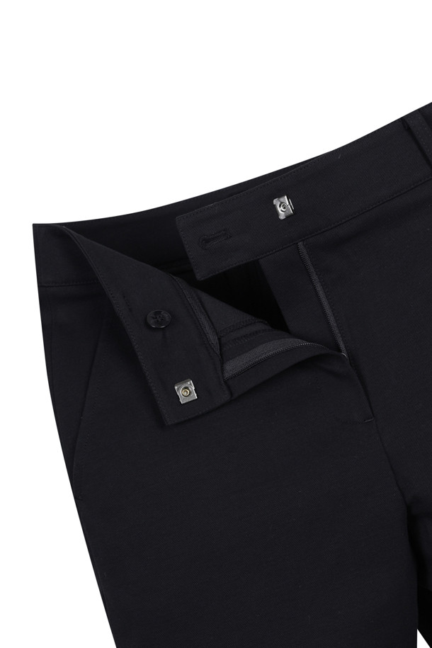 ELORD - 롱팬츠 - COTTON TOUCH WIDE BOOTSCUT PANTS(Black)