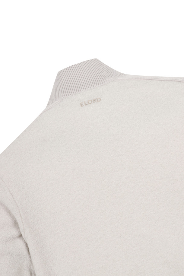 ELORD - 긴팔티셔츠 - BOUCLE WINDPROOF HALF ZIP SHIRTS(Beige)