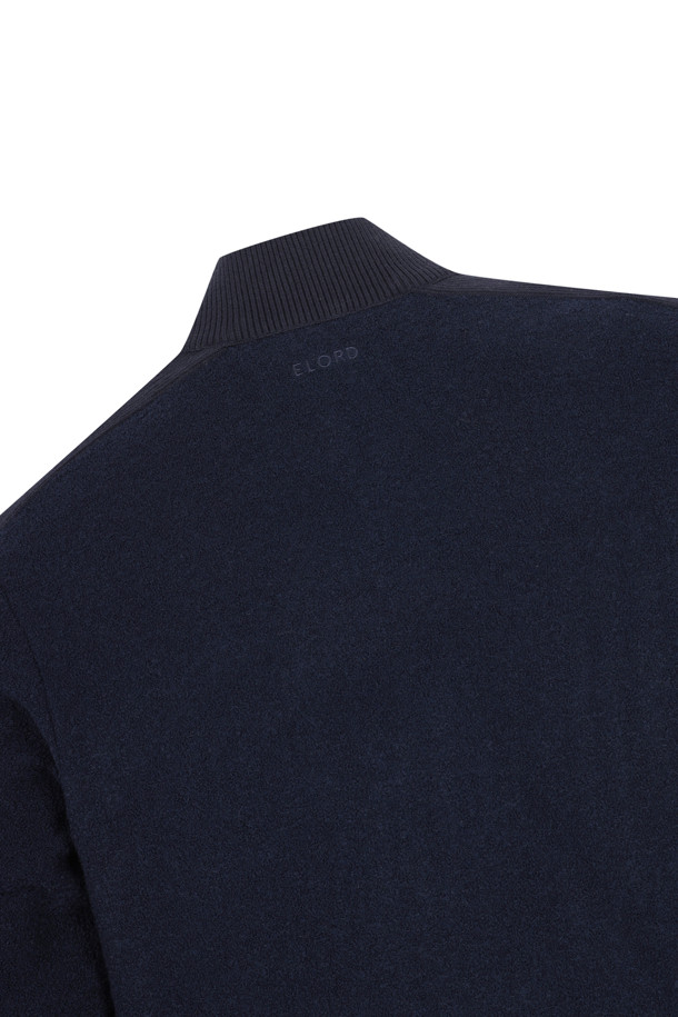 ELORD - 긴팔티셔츠 - BOUCLE WINDPROOF HALF ZIP SHIRTS(Navy)