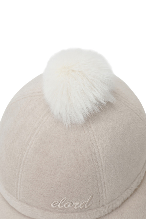 ELORD - 모자 - WOMEN BOBBLE BUCKET HAT(Ivory)