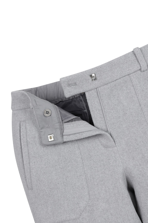 ELORD - 롱팬츠 - WOOL TOUCH STANDARD FIT PANTS(Melange Grey)