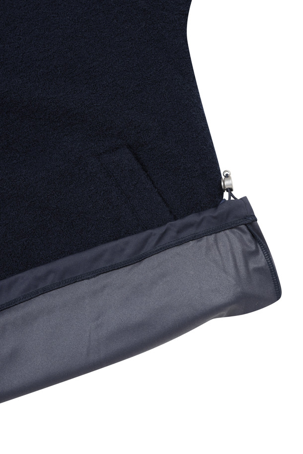 ELORD - 긴팔티셔츠 - BOUCLE WINDPROOF HALF ZIP SHIRTS(Navy)