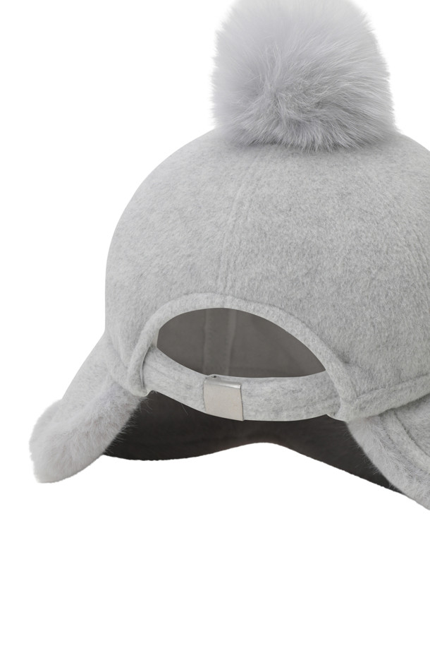 ELORD - 모자 - WOMEN BOBBLE BUCKET HAT(Melange grey)