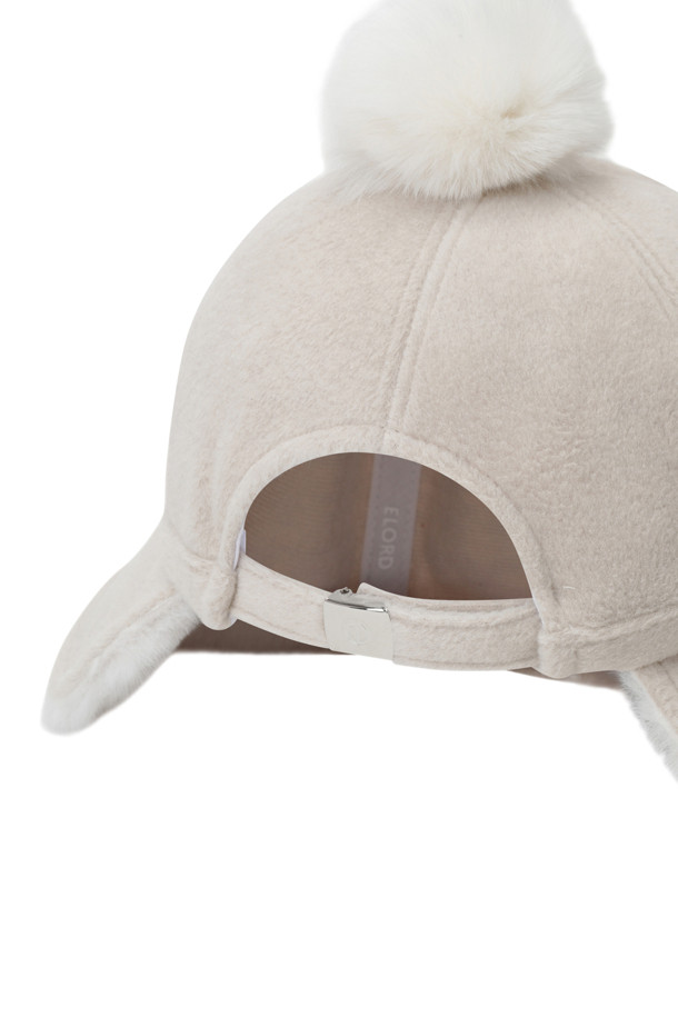 ELORD - 모자 - WOMEN BOBBLE BUCKET HAT(Ivory)