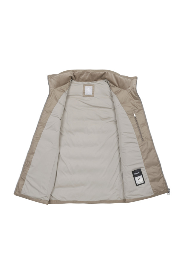 ELORD - 베스트 - GLOSSY LIGHTWEIGHT DOWN VEST(Beige)