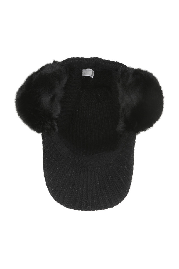 ELORD - 모자 - WOMEN KNIT MIXED HAT(Black)