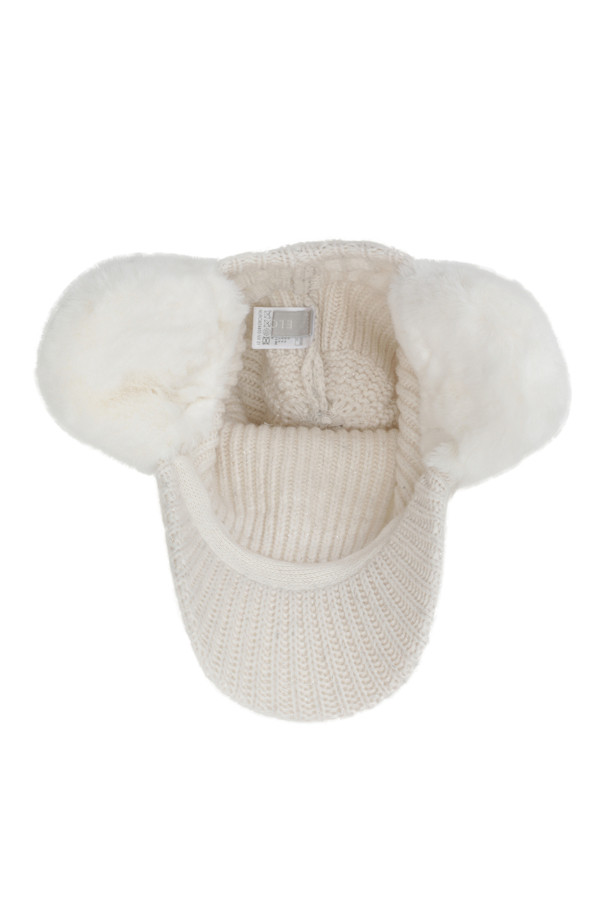 ELORD - 모자 - WOMEN KNIT MIXED HAT(Ivory)