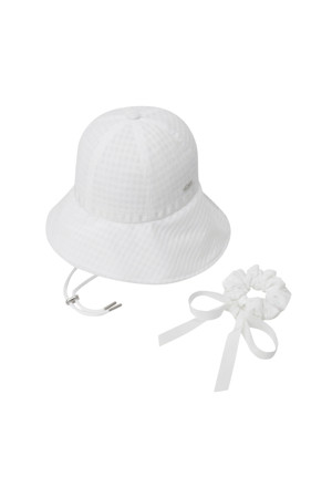 [ONLINE EXCLUSIVE] Elysee Edit3. Grid pattern bucket hat