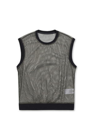 GLITTER SEETHROUGH VEST(Black)