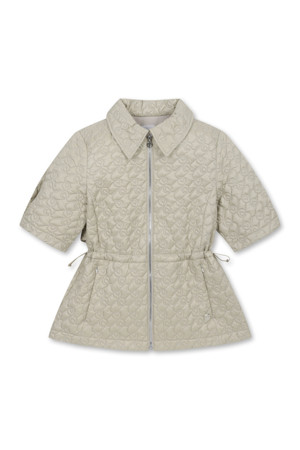 QUILTED HALF SLEEVE JUMPER(Beige)