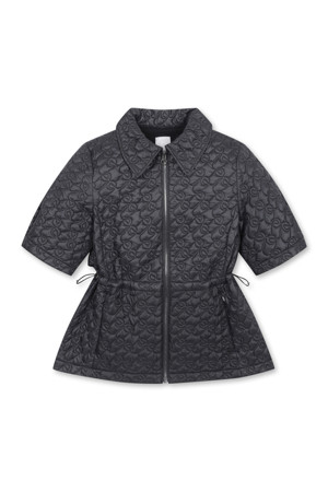 QUILTED HALF SLEEVE JUMPER(Black)