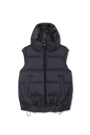 PETIT HOODIE MID LENGTH SWING DOWN VEST