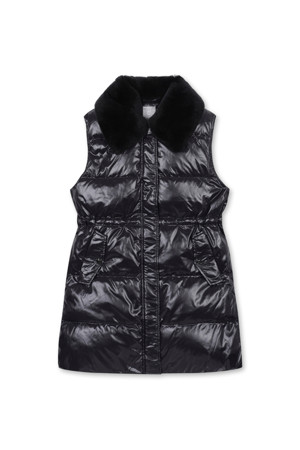 REX FUR NECKLESS LONG DOWN VEST_ELORD - 코오롱몰