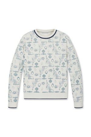 ELORD GALLERY ROUND SWEATER(Blue)