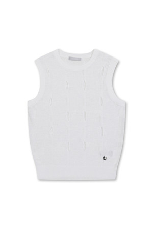 PUNCHING SUMMER SWEATER VEST(White)