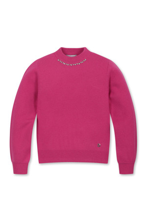 JEWEL VOLUME FIT SWEATER(Hot Pink)