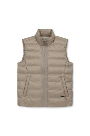 GLOSSY LIGHTWEIGHT DOWN VEST(Beige)