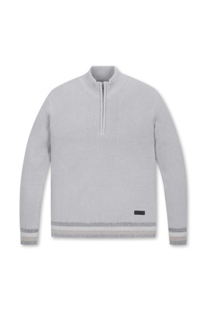 FANCY HALF ZIP SWEATER(Grey)