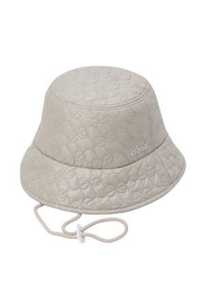 WOMEN QUILTED BUCKET HAT(Beige)