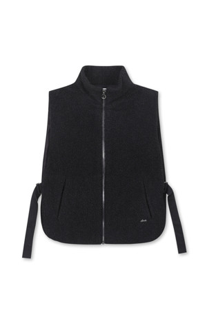 [ONLINE EXCLUSIVE] Elysee Edit5. FLEECE BIB VEST(Black)