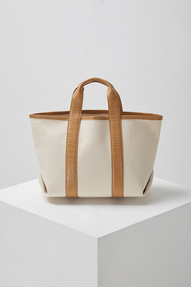 Archivépke -  - epke canvas bag(Crocodile beige)