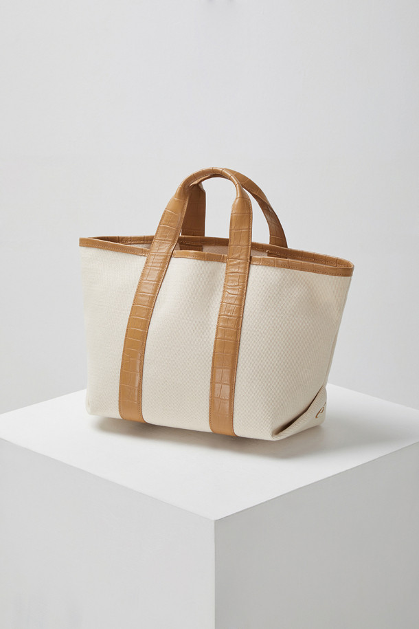 Archivépke -  - epke canvas bag(Crocodile beige)