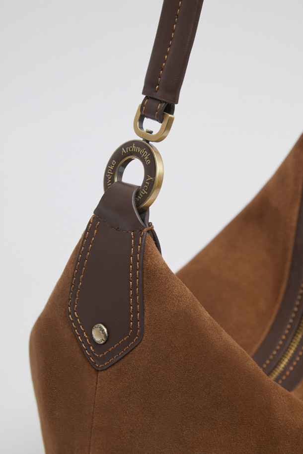 Archivepke - 숄더백 - Tondo hobo bag(Suede brown)