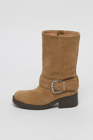 [EXCLUSIVE] Buckle boots(Suede brown) 