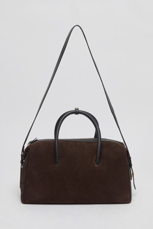 Large clip tote bag(Suede brown)