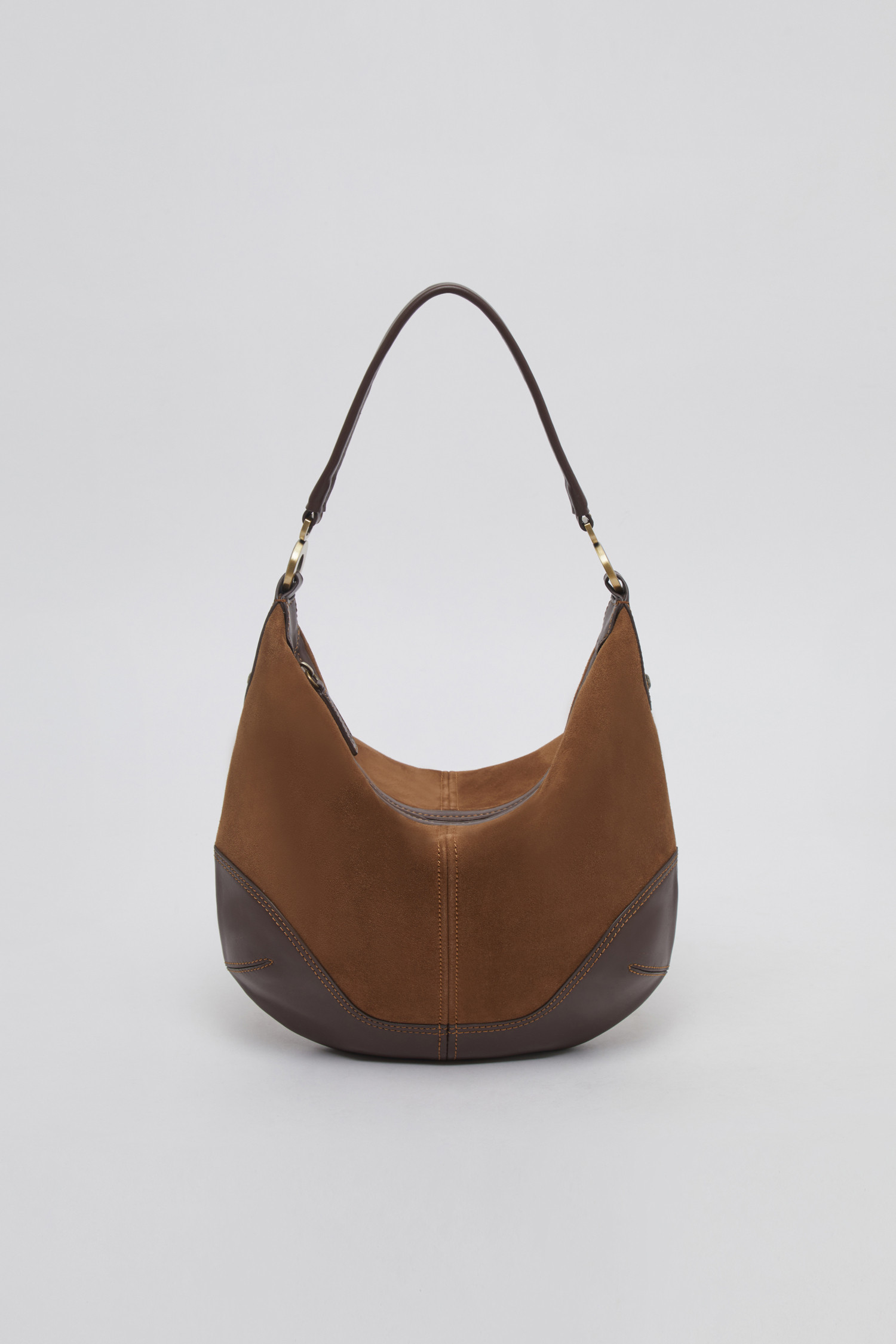 Tondo hobo bag Suede brown Archivepke