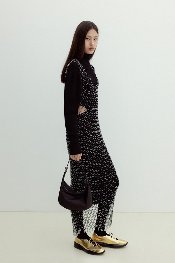 Archivepke - 숄더백 - Luv moon bag(Nylon black)