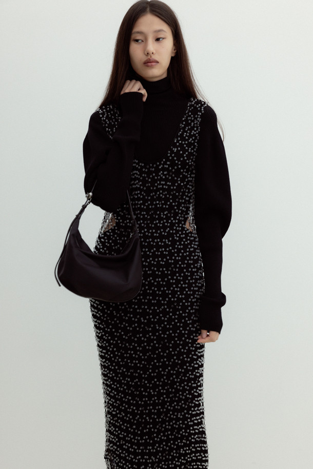 Archivepke - 숄더백 - Luv moon bag(Nylon black)