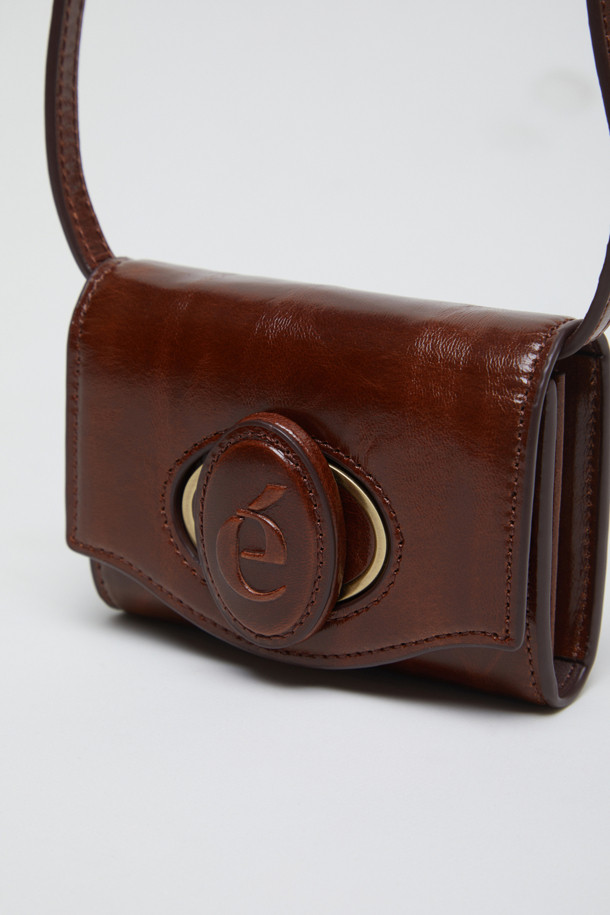 Archivepke - 크로스백 - Oval card bag(Vintage wood)