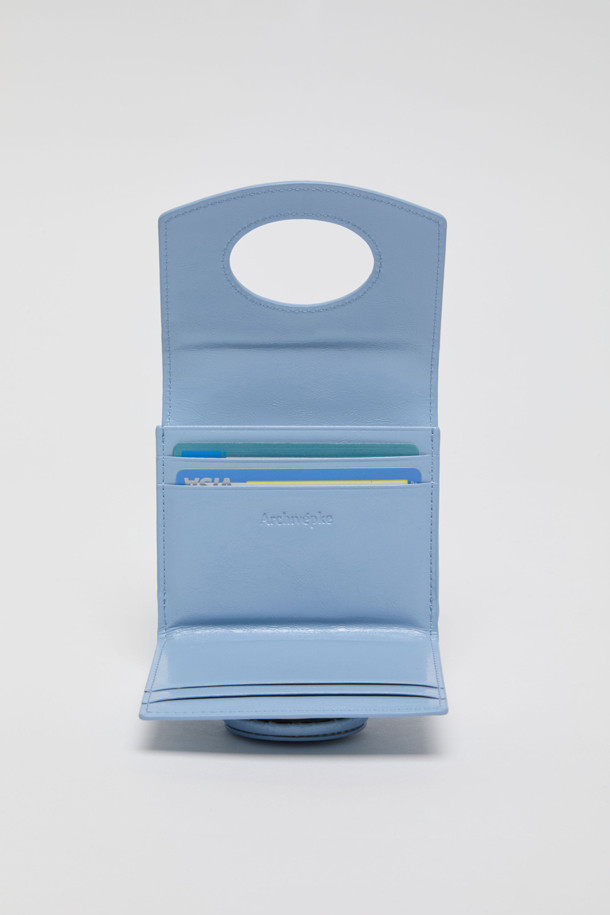 Archivepke - 반지갑 - Oval wallet(Wavy blue)