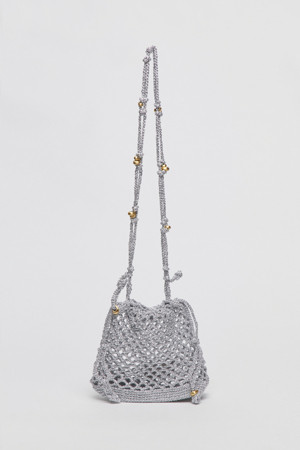 Gem net pouch bag(Silver spoon)