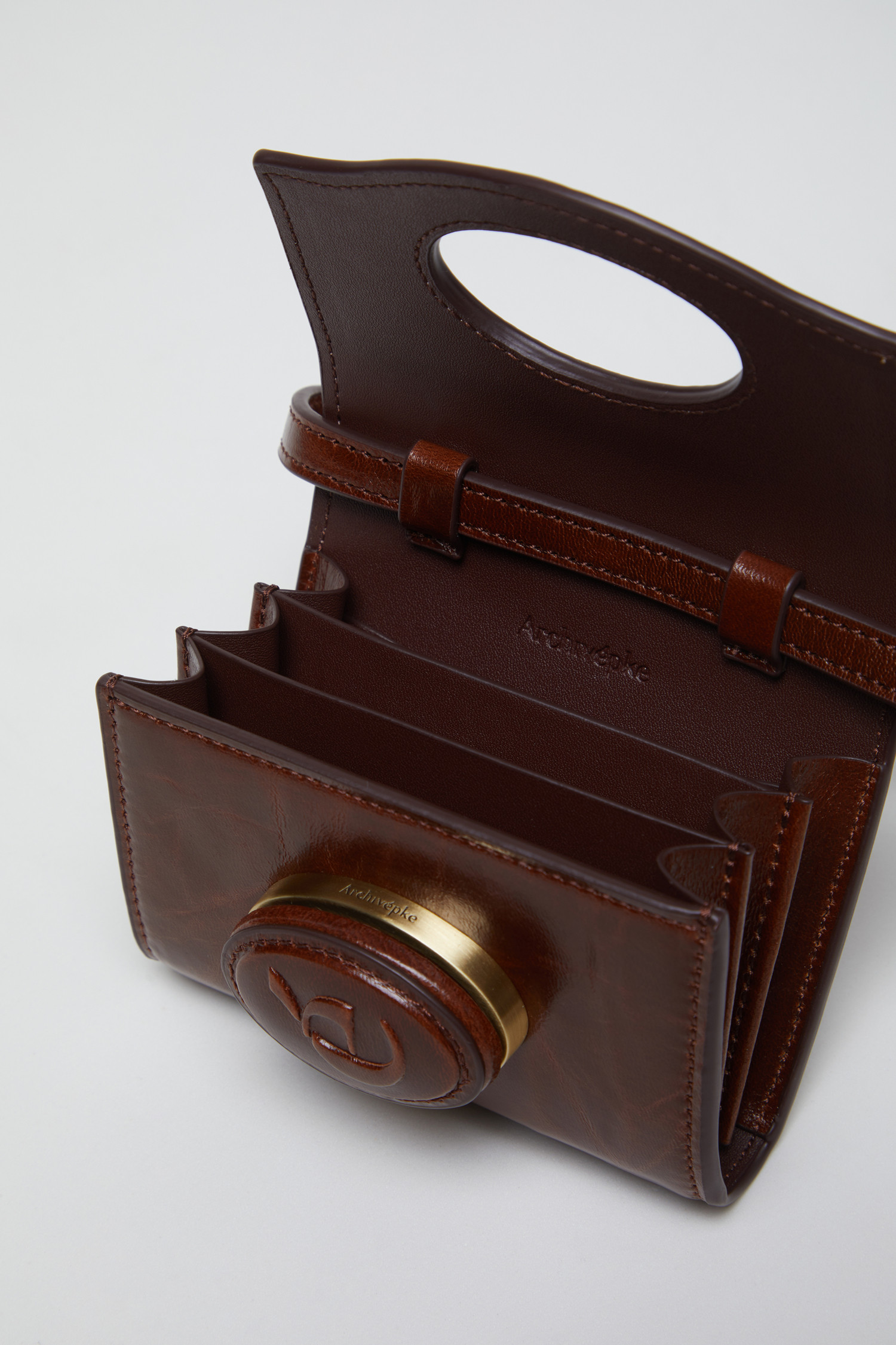 ◆Archivepke◆ Oval card bagVintage woodOVBRX25001WBR Oval card bag(Vintage wood)_Archivépke