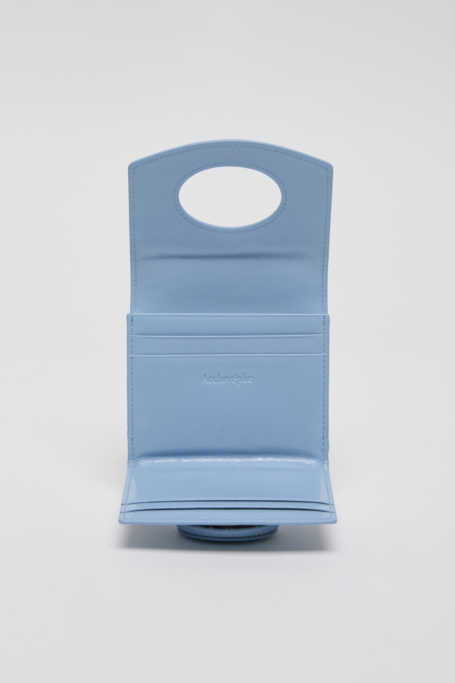 Oval wallet(Wavy blue)_Archivépke