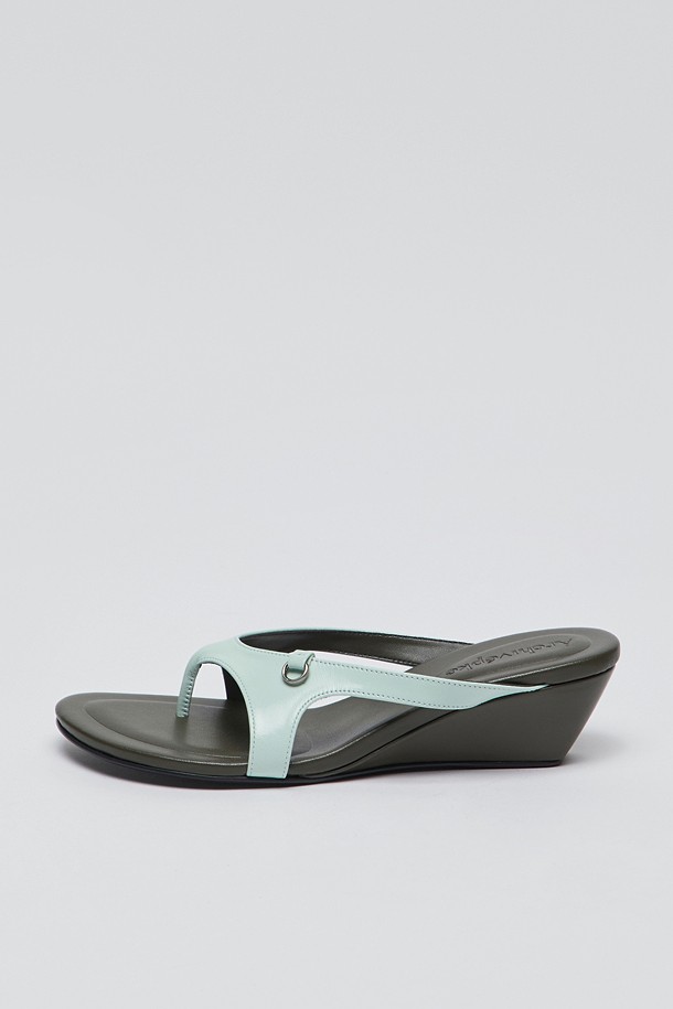 O-ring wedge sandals(Cool mint)_GREEN-a