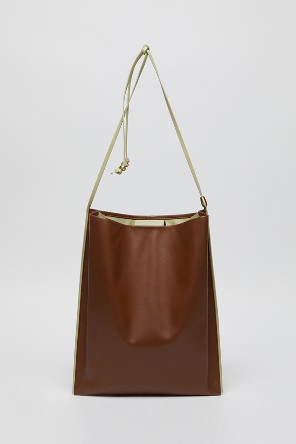 Tie strap bag(Milk brown)_BROWN-a