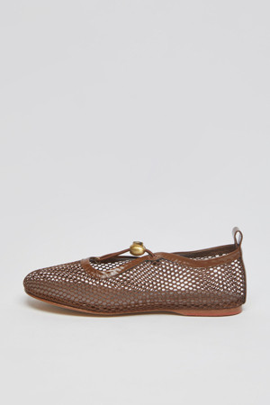 [EXCLUSIVE] Mesh luv string flat(Milk brown)_BROWN-a