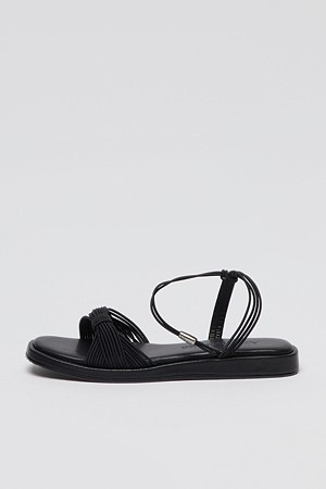 Elastic string sandals(Deep sleep)_BLACK-a