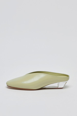 Clear pumps(Glossy olive beige)_BEIGE-a