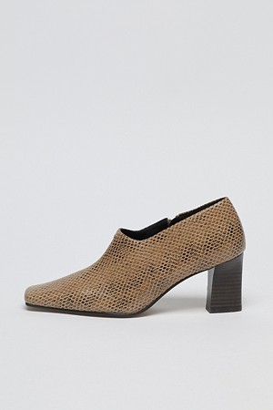 Square pumps(Python beige)_BEIGE-a