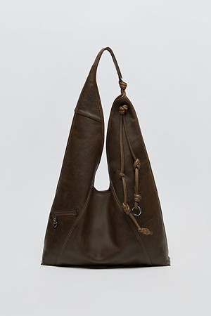 Knotted layer bag(Ash brown)_BROWN-a