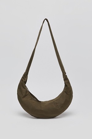[EXCLUSIVE] Small fling hobo fabric bag(Brown)_BROWN-a
